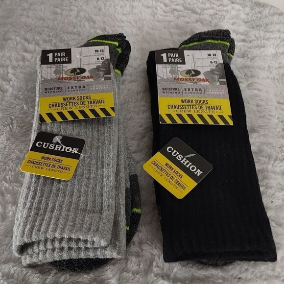 Mossy Oak Men's Crew Work Socks 2 pair - Picture 5 of 5